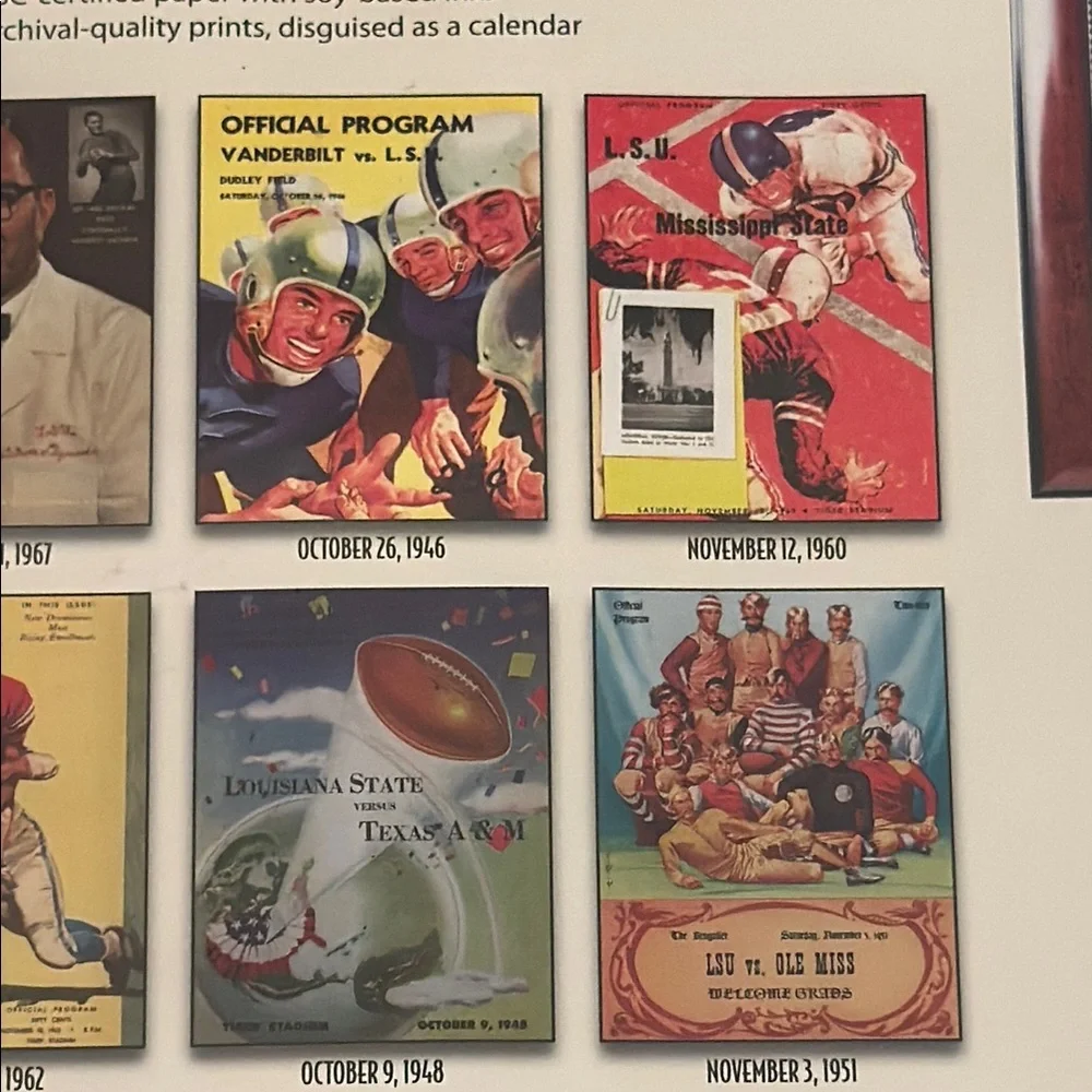 Vintage LSU Sugar Bowl 2012 Calendar